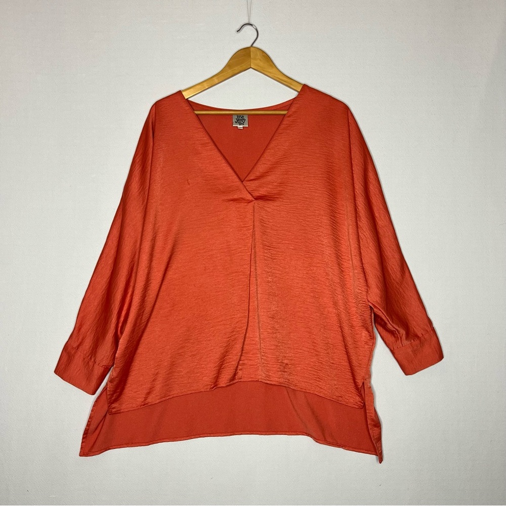 Ivy Jane Anthropologie Orange Blouse Size M/L